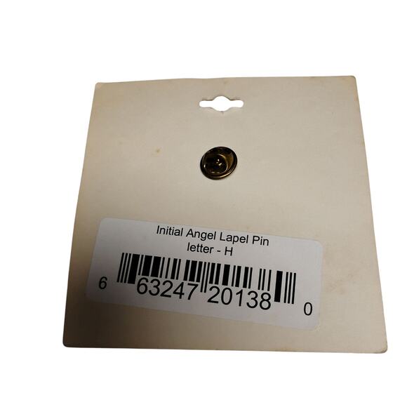 Vintage Initial H Pin Gold Tone Victorian Angel Cherub VTG - Picture 3 of 12